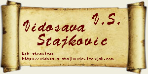 Vidosava Stajković vizit kartica